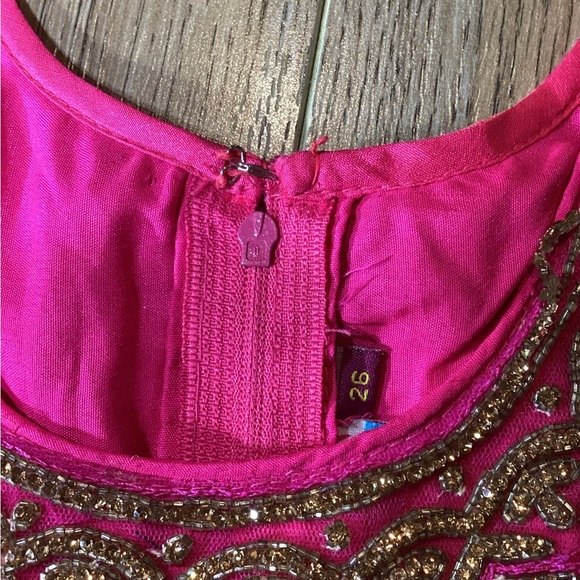 Little Neruus Pink & Gold Punjabi Dress Set Girl’s‎ Size 26 (7/8) - Picture 10 of 13